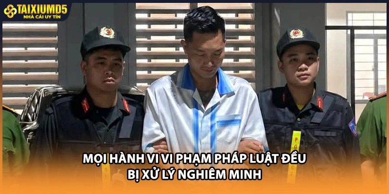 Mọi hành vi vi phạm pháp luật đều bị xử lý nghiêm minh